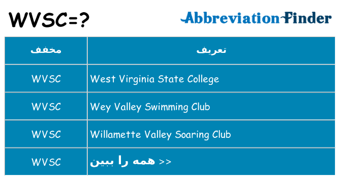چه wvsc برای ایستادن؟