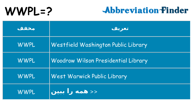 چه wwpl برای ایستادن؟