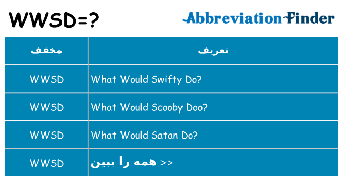 چه wwsd برای ایستادن؟