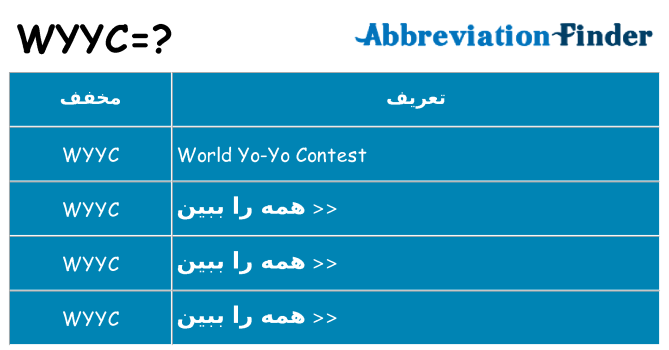 چه wyyc برای ایستادن؟