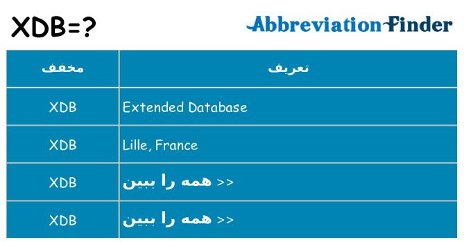 چه xdb برای ایستادن؟