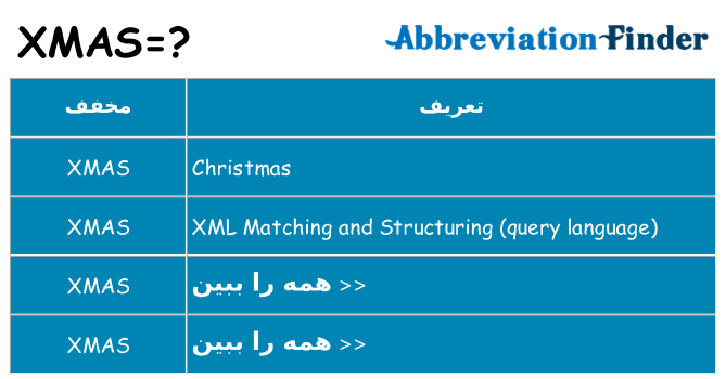 چه xmas برای ایستادن؟