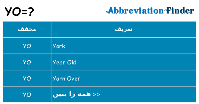 چه yo برای ایستادن؟