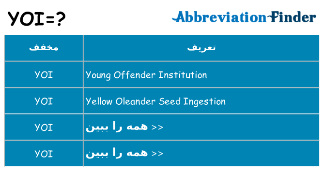 چه yoi برای ایستادن؟