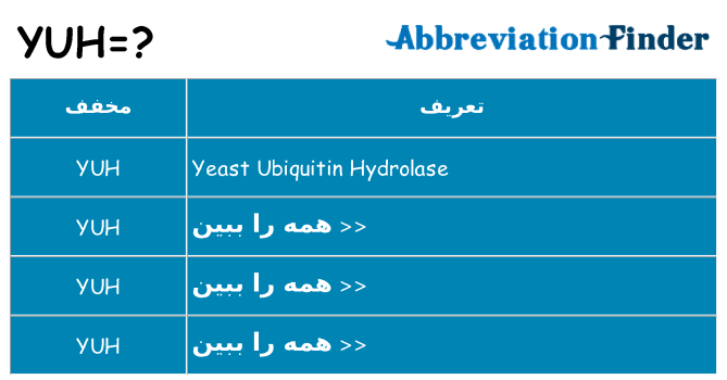 چه yuh برای ایستادن؟