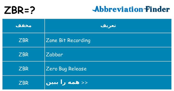 چه zbr برای ایستادن؟