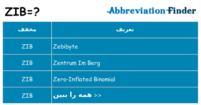 چه zib برای ایستادن؟