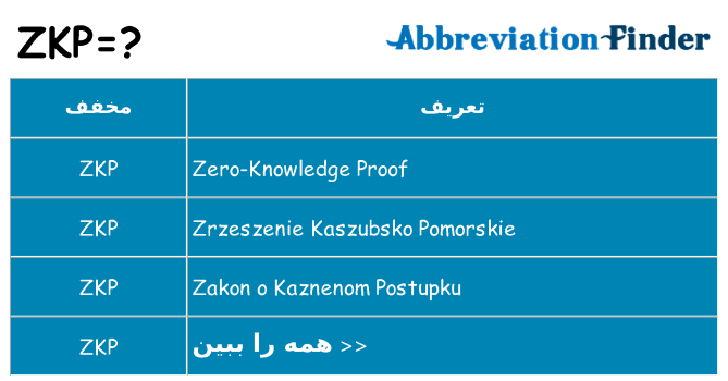 چه zkp برای ایستادن؟