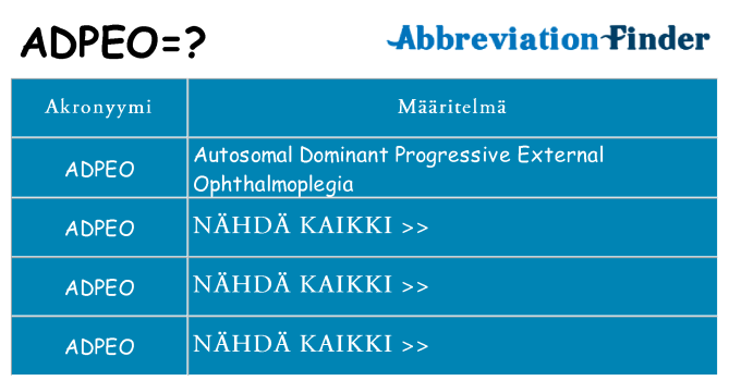 Mitä adpeo tarkoittaa