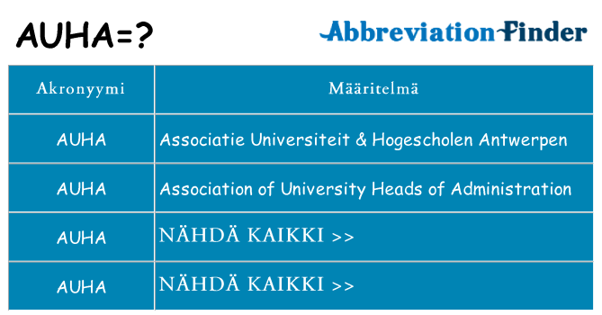 Mitä auha tarkoittaa