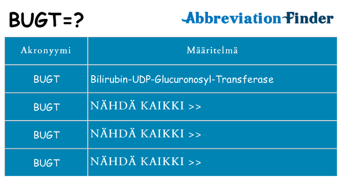 Mitä bugt tarkoittaa