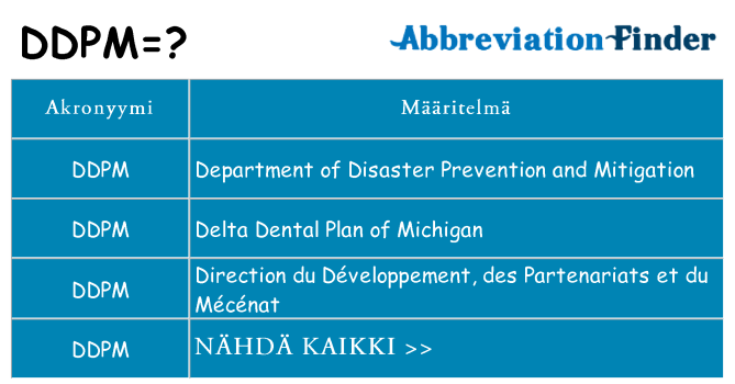 Mitä ddpm tarkoittaa