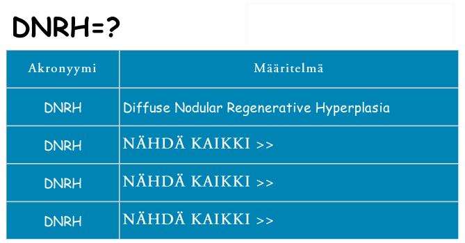 Mitä dnrh tarkoittaa