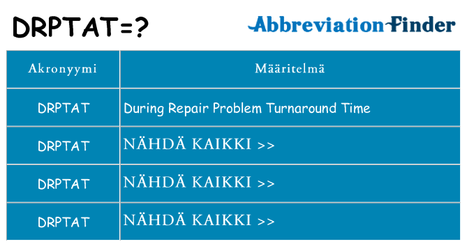 Mitä drptat tarkoittaa