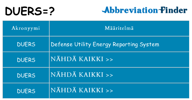Mitä duers tarkoittaa