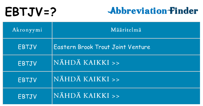 Mitä ebtjv tarkoittaa