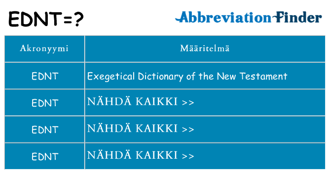 Mitä ednt tarkoittaa