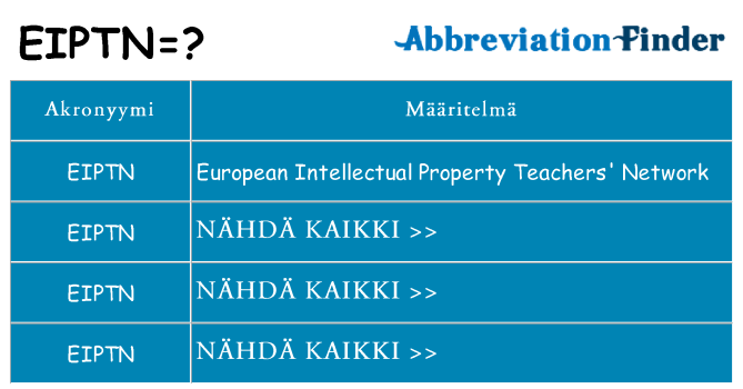 Mitä eiptn tarkoittaa
