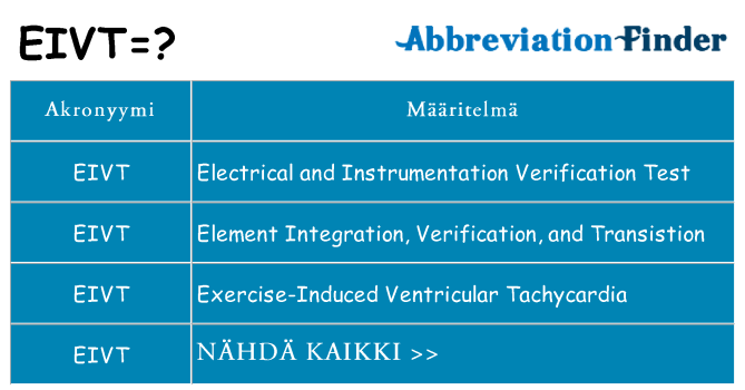 Mitä eivt tarkoittaa