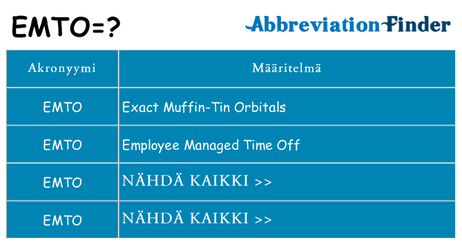 Mitä emto tarkoittaa