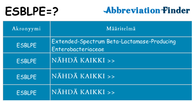 Mitä esblpe tarkoittaa