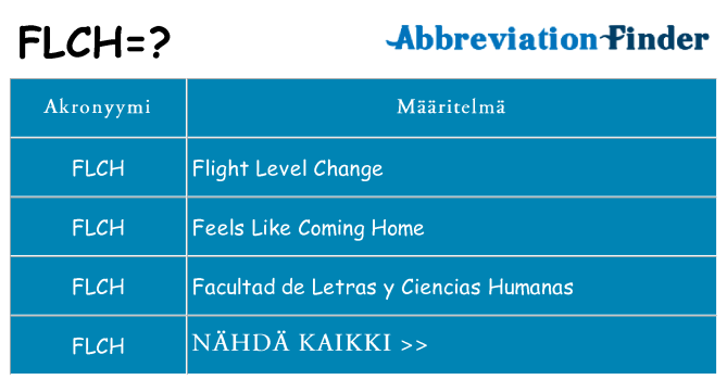 Mitä flch tarkoittaa