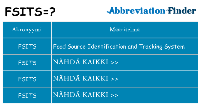 Mitä fsits tarkoittaa