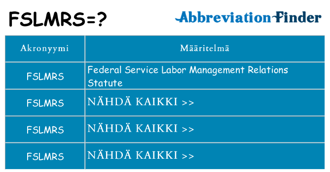 Mitä fslmrs tarkoittaa
