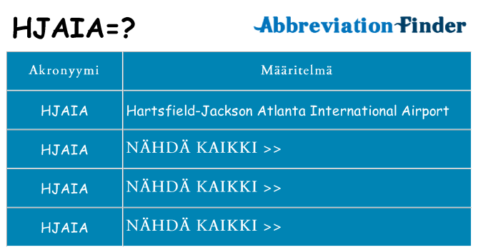 Mitä hjaia tarkoittaa