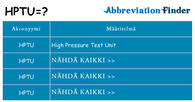 Mitä hptu tarkoittaa