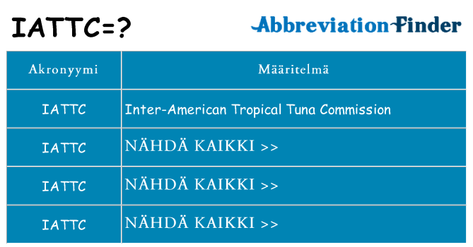 Mitä iattc tarkoittaa