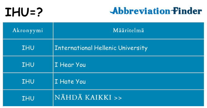 Mitä ihu tarkoittaa