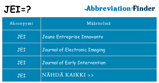 Mitä jei tarkoittaa