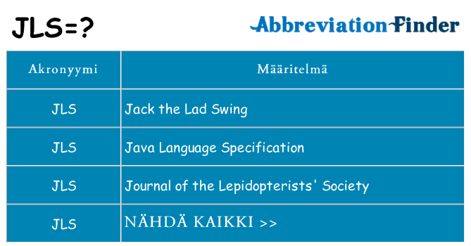Mitä jls tarkoittaa
