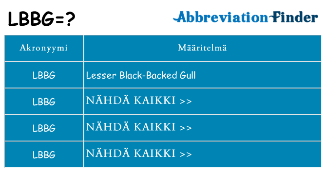 Mitä lbbg tarkoittaa