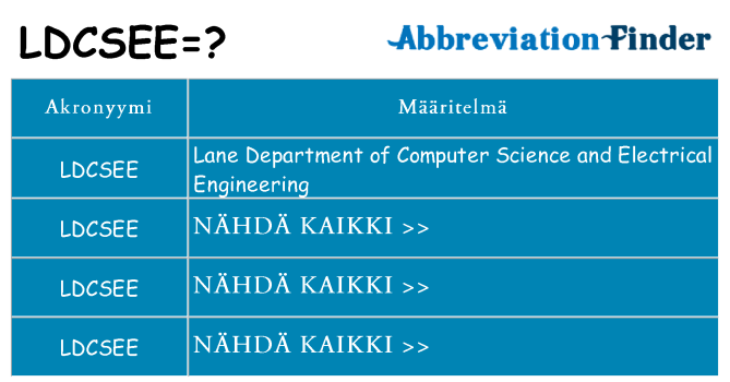 Mitä ldcsee tarkoittaa