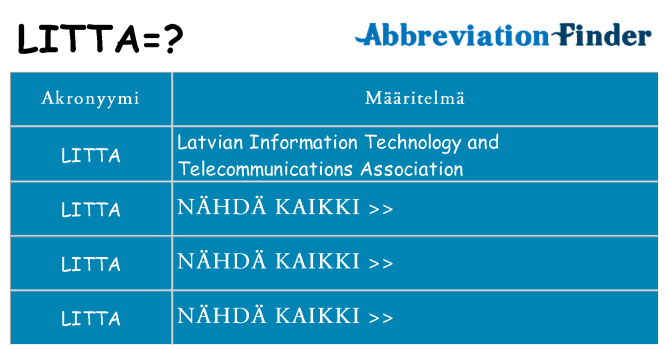 Mitä litta tarkoittaa