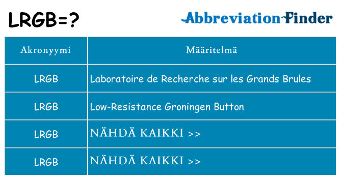 Mitä lrgb tarkoittaa