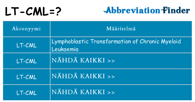 Mitä lt-cml tarkoittaa