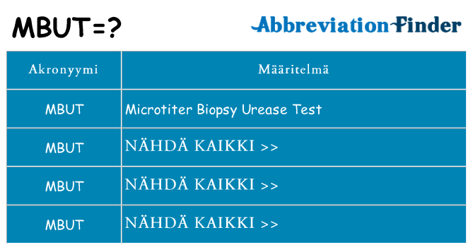 Mitä mbut tarkoittaa