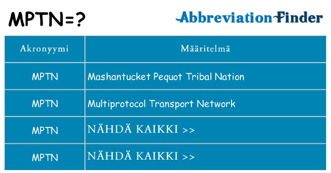 Mitä mptn tarkoittaa