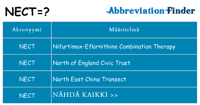 Mitä nect tarkoittaa