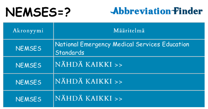 Mitä nemses tarkoittaa