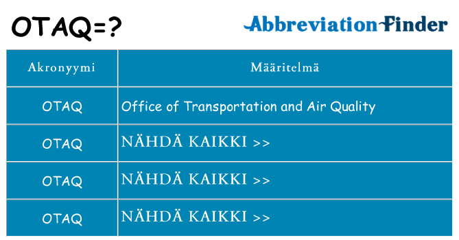 Mitä otaq tarkoittaa