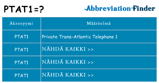 Mitä ptat1 tarkoittaa