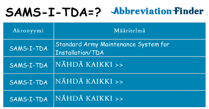 Mitä sams-i-tda tarkoittaa