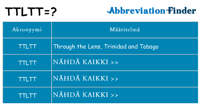 Mitä ttltt tarkoittaa