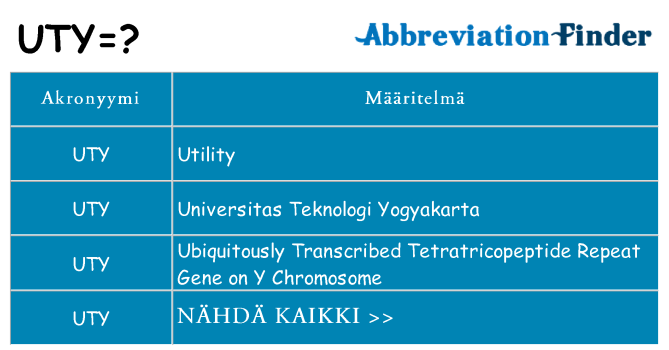 Mitä uty tarkoittaa