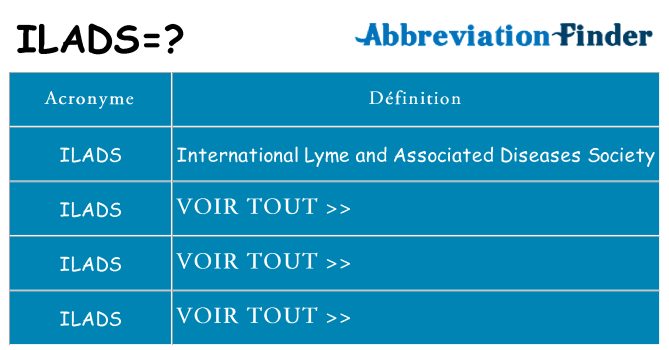 Ce que signifie le sigle pour ilads