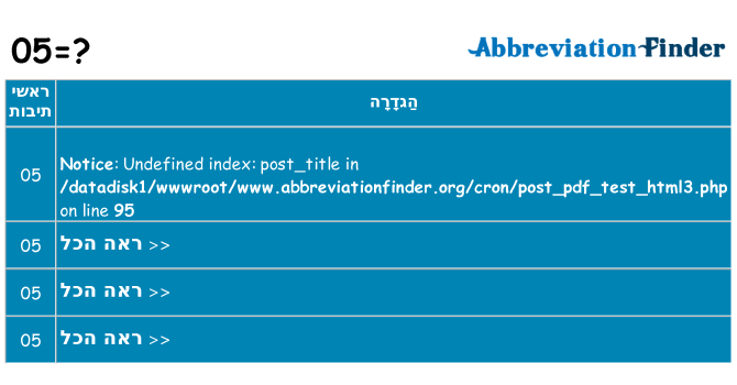 מה הפירוש 05